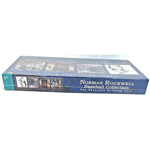 Norman Rockwell Baseball Collection 750pc Panoramic Puzzle Sealed Buffalo Games - Picture 3 of 7
